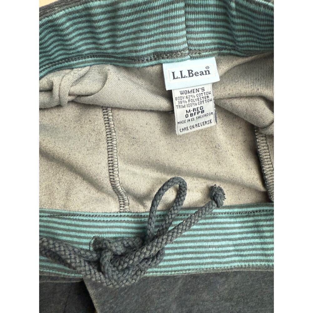 L.L.Bean Velvet Pull On Pants Storm Blue Elastic Waist Drawstring Straight Leg M - Picture 7 of 13